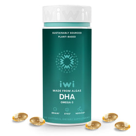 Iwi DHA Omega-3 60 gélules végétales en boîte vue de face