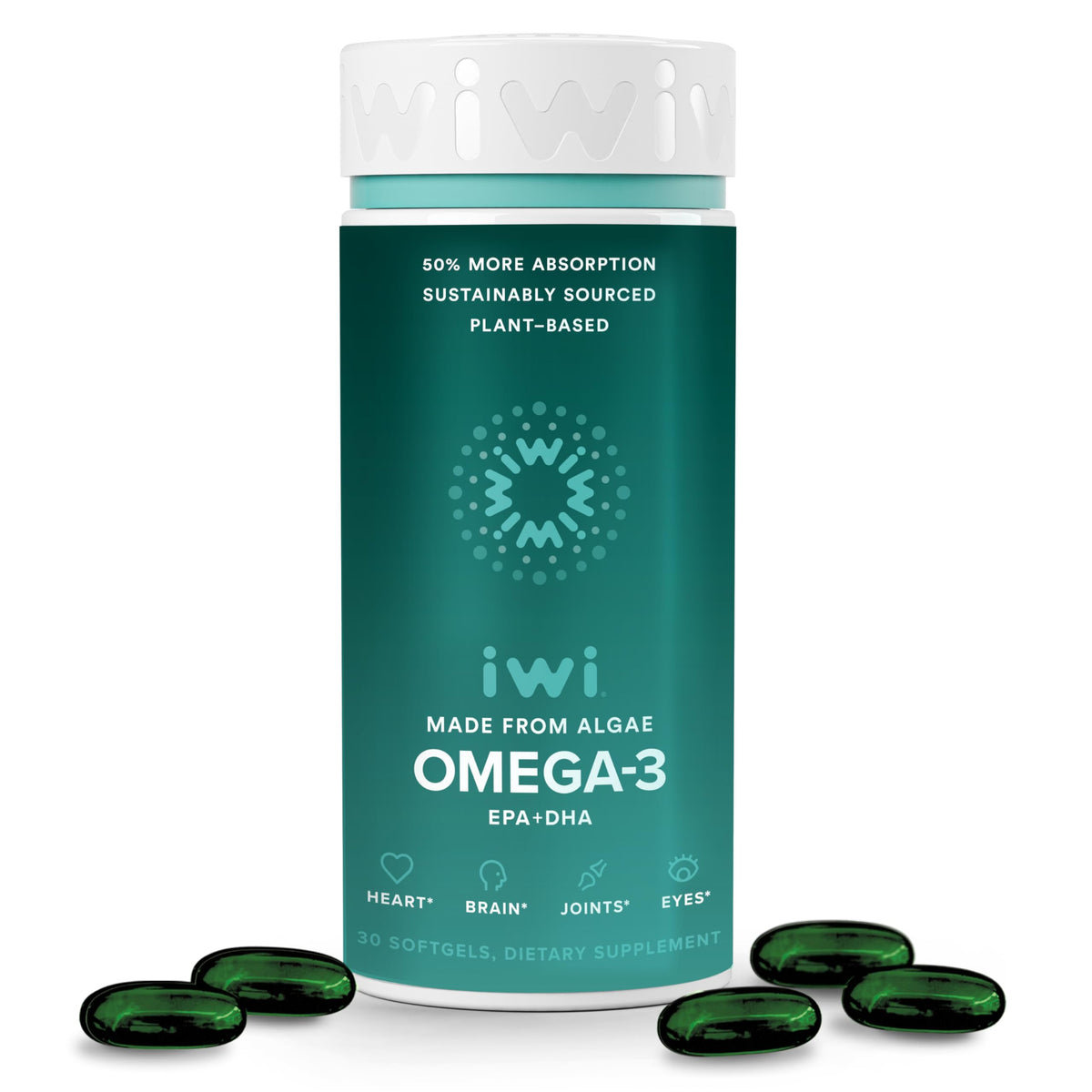 Iwi Omega-3 30 gélules vue de face avec emballage