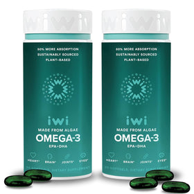 Iwi Omega-3 60 gélules d'algues vue de face