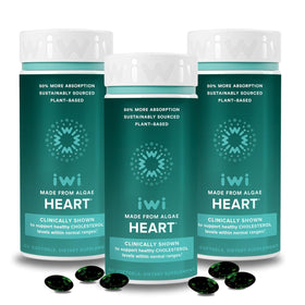 Iwi Omega-3 d'Algue 180 gélules végétales, vue de face