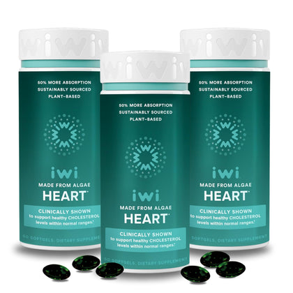Iwi Omega-3 d'Algue 180 gélules végétales, vue de face