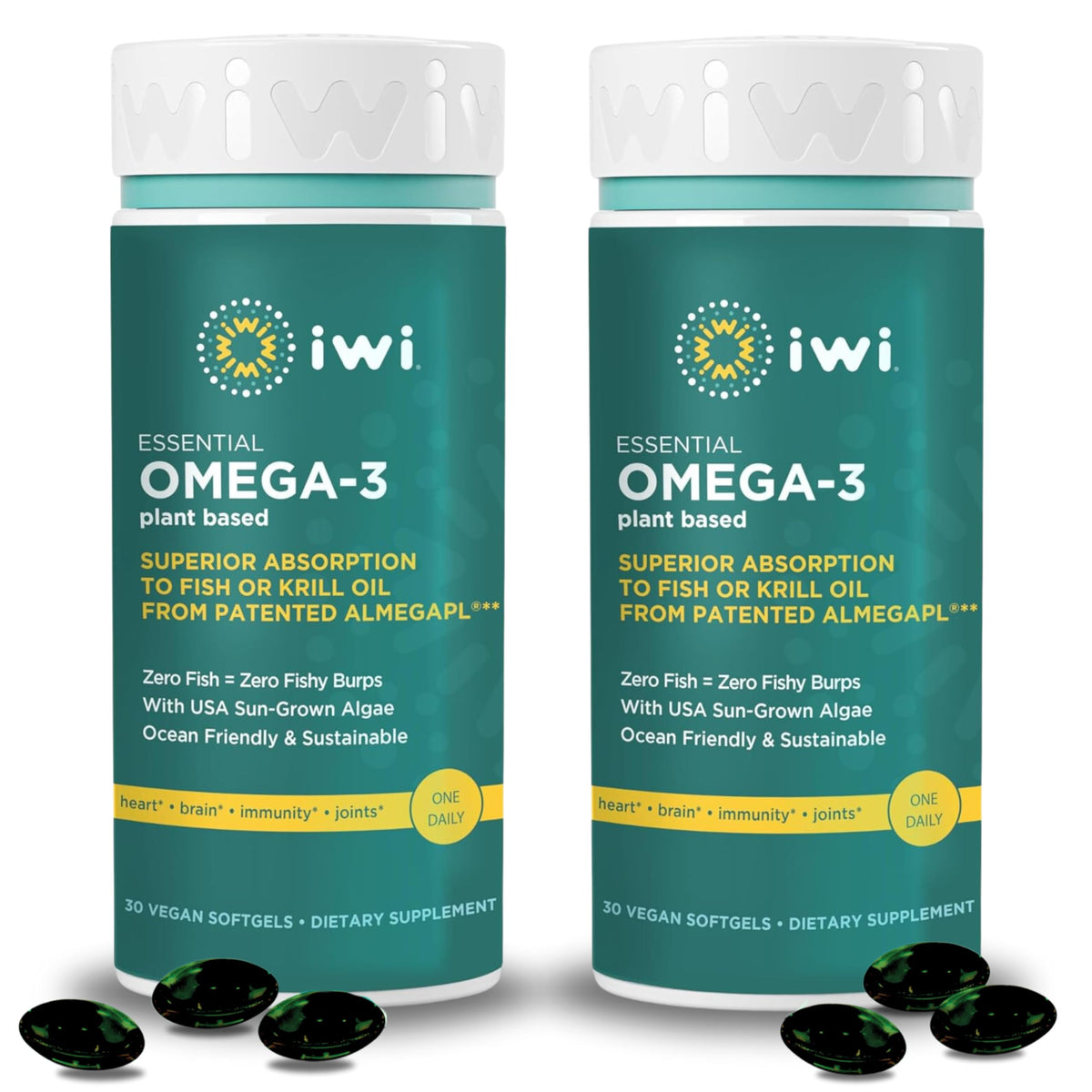 Iwi Omega-3 Essentiel 60 gélules végétales vue de face