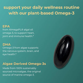 Iwi Omega-3 Essentiel gélules avec étiquette et informations nutritionnelles