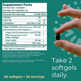 Iwi Omega-3 Sport affiché avec des ingrédients naturels