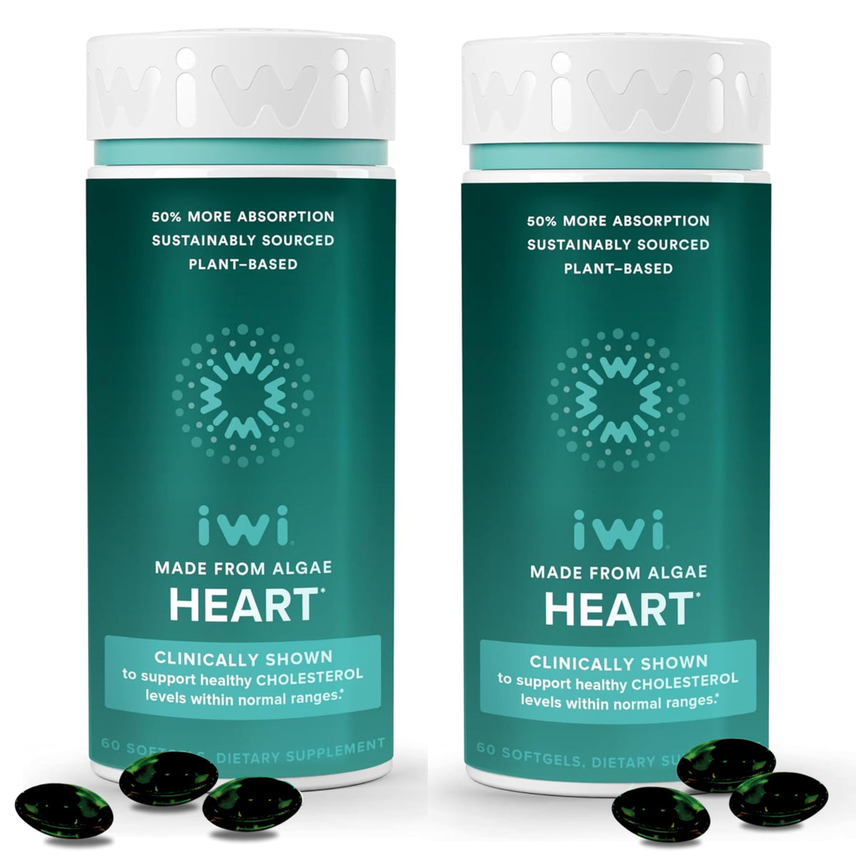 Iwi Omega-3 Végétal 120 gélules, vue de face avec emballage