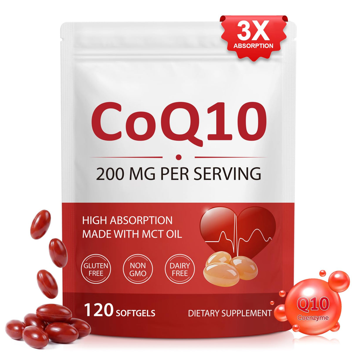 J&H Jasmine&Hyacinth CoQ10 200mg gélules souples en boîte