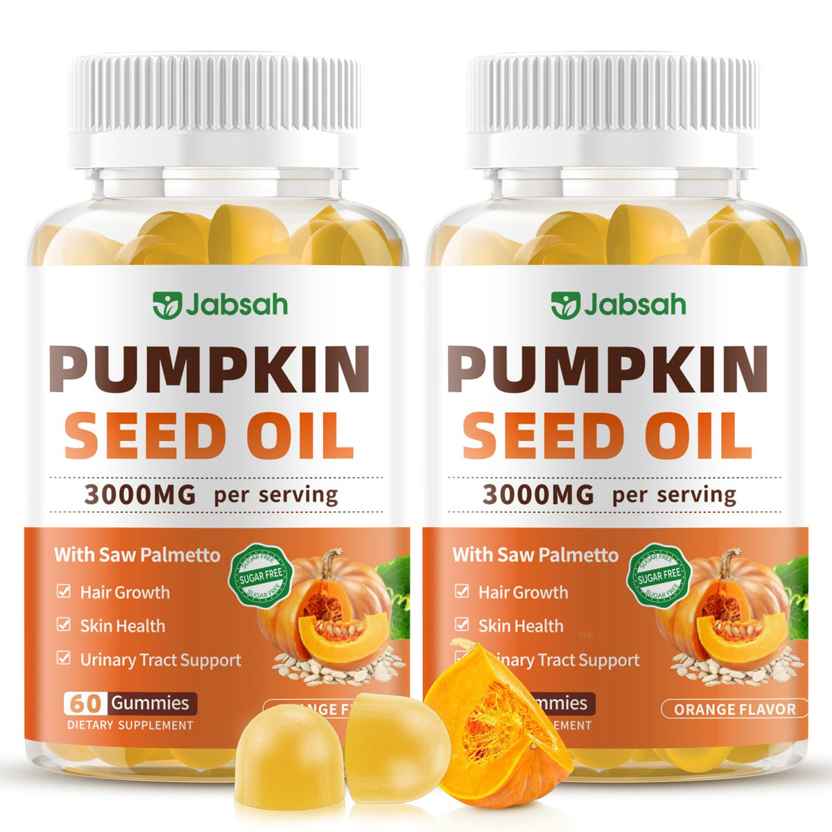 Jabsah Gummies Huile de Graines de Citrouille et Saw Palmetto emballage avant