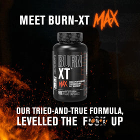 Jacked Factory Burn-XT Max flacon ouvert avec capsules visibles