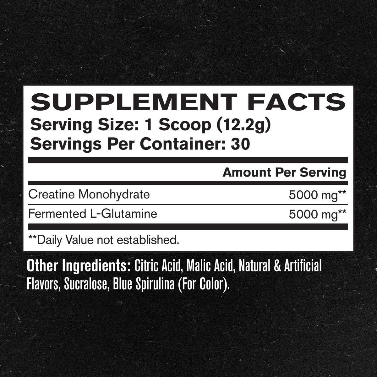 Jacked Factory Créatine + Glutamine vue de côté