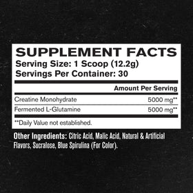 Jacked Factory Créatine + Glutamine vue de côté