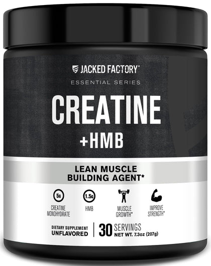 Jacked Factory Créatine HMB poudre non aromatisée vue de face