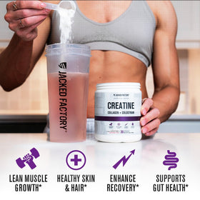 Jacked Factory Créatine pour Femmes, étiquette avec dosage