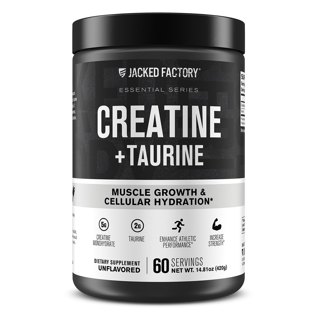 Jacked Factory Créatine + Taurine 5000mg emballage avant