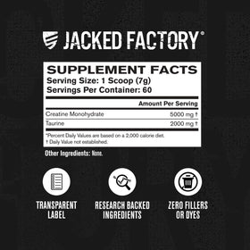 Jacked Factory Créatine + Taurine 5000mg en utilisation avec d'autres suppléments