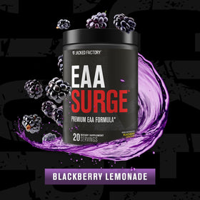 Jacked Factory EAA Surge Poudre d'acides aminés essentiels 372g étiquette