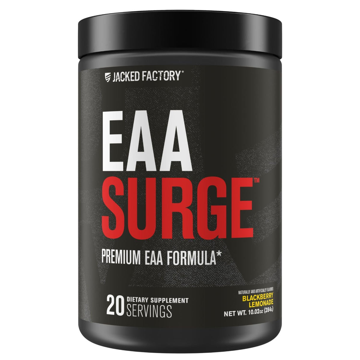 Jacked Factory EAA Surge Poudre d'acides aminés essentiels 372g vue de face