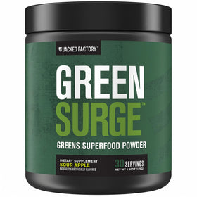 Jacked Factory Green Surge Poudre Superaliment 18g Saveur Pomme Acide vue de face