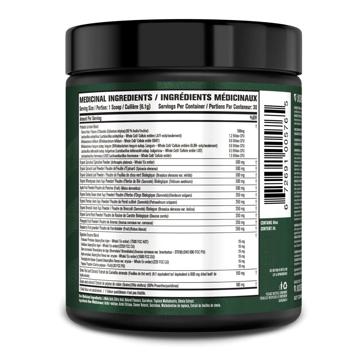Jacked Factory Green Surge Poudre Superaliment 18g Saveur Pomme Acide en utilisation