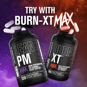 Jacked Factory Lean PM Max 120 capsules sur fond neutre
