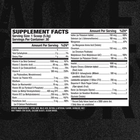 Jacked Factory Vita XT Poudre Multivitaminée 240g - arrière du produit