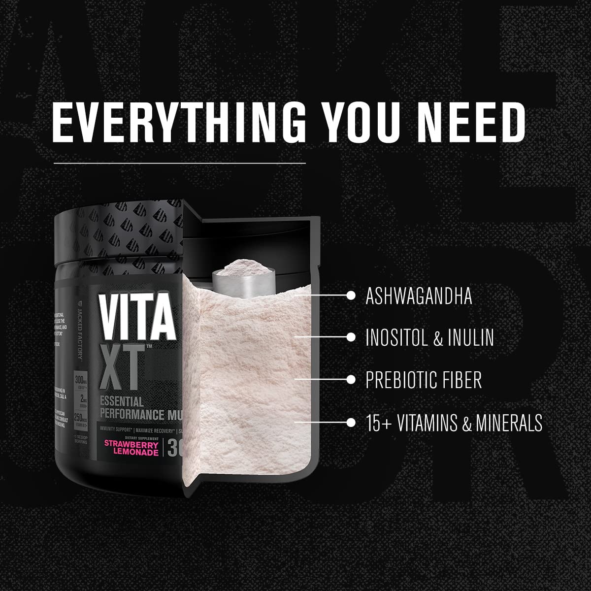 Jacked Factory Vita XT Poudre Multivitaminée 240g - cuillère doseuse