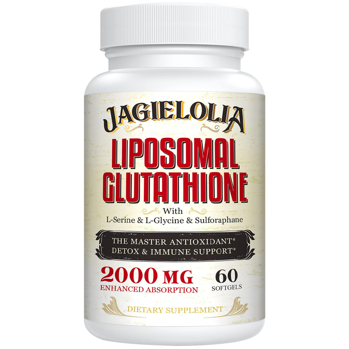 Jagielolia Glutathione Liposomal 2000 mg gélules molles, vue de face