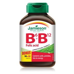 Jamieson B6 + B12 Acide Folique 110 comprimés vue avant