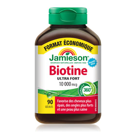 Jamieson Biotine 10 000 mcg gélules souples arrière