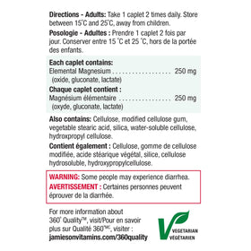 Jamieson compléments alimentaires magnésium sur un fond neutre