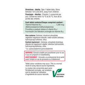 Jamieson Vitamine B12 1200mcg avec d'autres compléments alimentaires