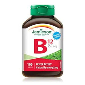 Jamieson Vitamine B12 250mcg comprimés, boîte de 100