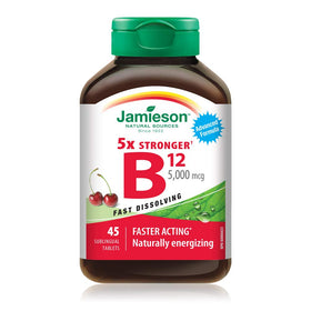 Jamieson Vitamine B12 5000 mcg boîte vue avant