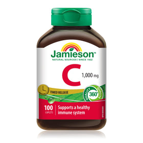 Jamieson Vitamine C 1 000 mg comprimés à libération prolongée, vue avant
