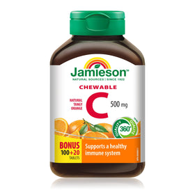 Jamieson Vitamine C Orange 500mg 120 comprimés vue de face
