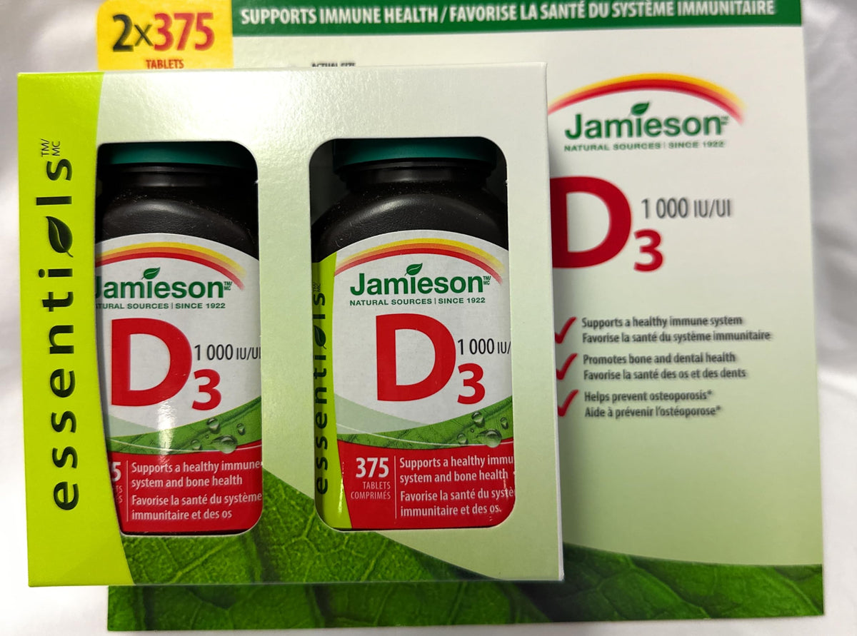 Jamieson Vitamine D3 1000 IU comprimés, paquet de 750