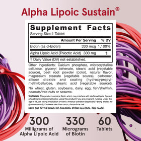 Jarrow Alpha Lipoic Sustain 300 mg, prise de tablettes avec un verre d'eau