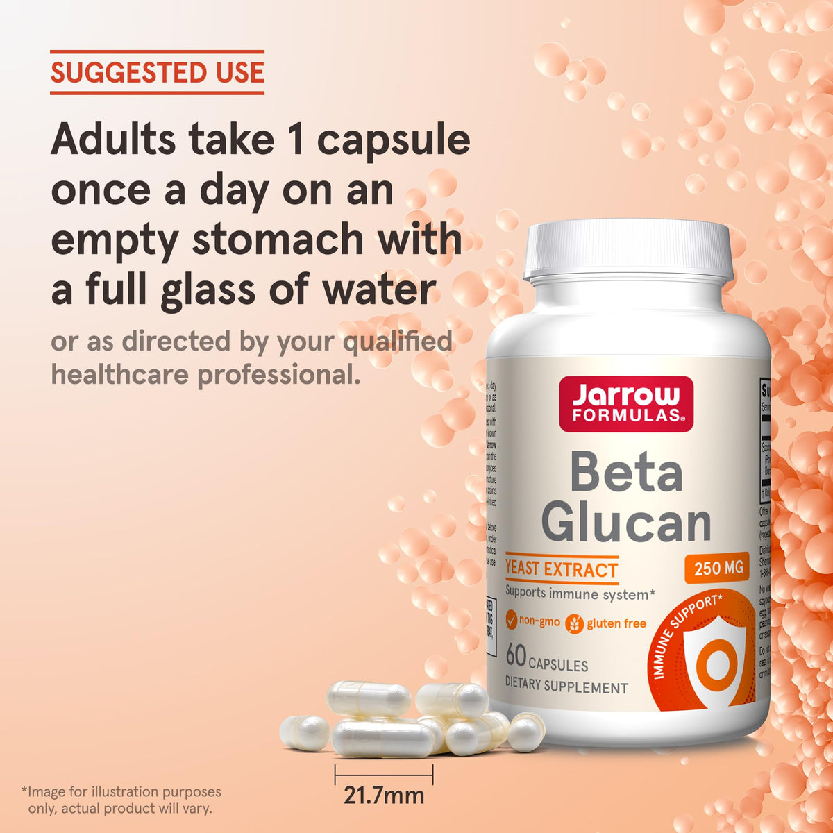 Jarrow Beta Glucan avec verre d'eau