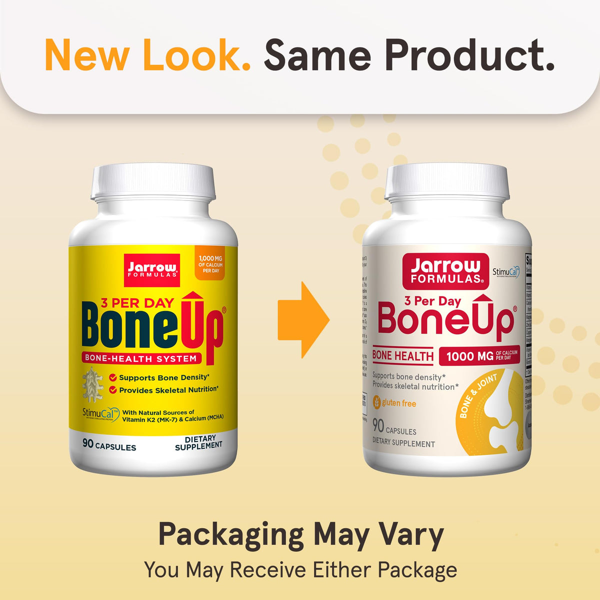 Jarrow BoneUp Trois Par Jour 90 Capsules vue arrière