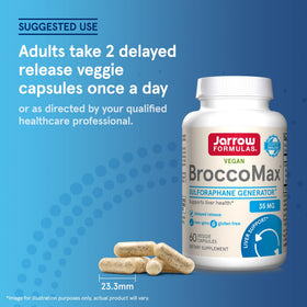 Jarrow BroccoMax 35 mg gélule végétale en gros plan