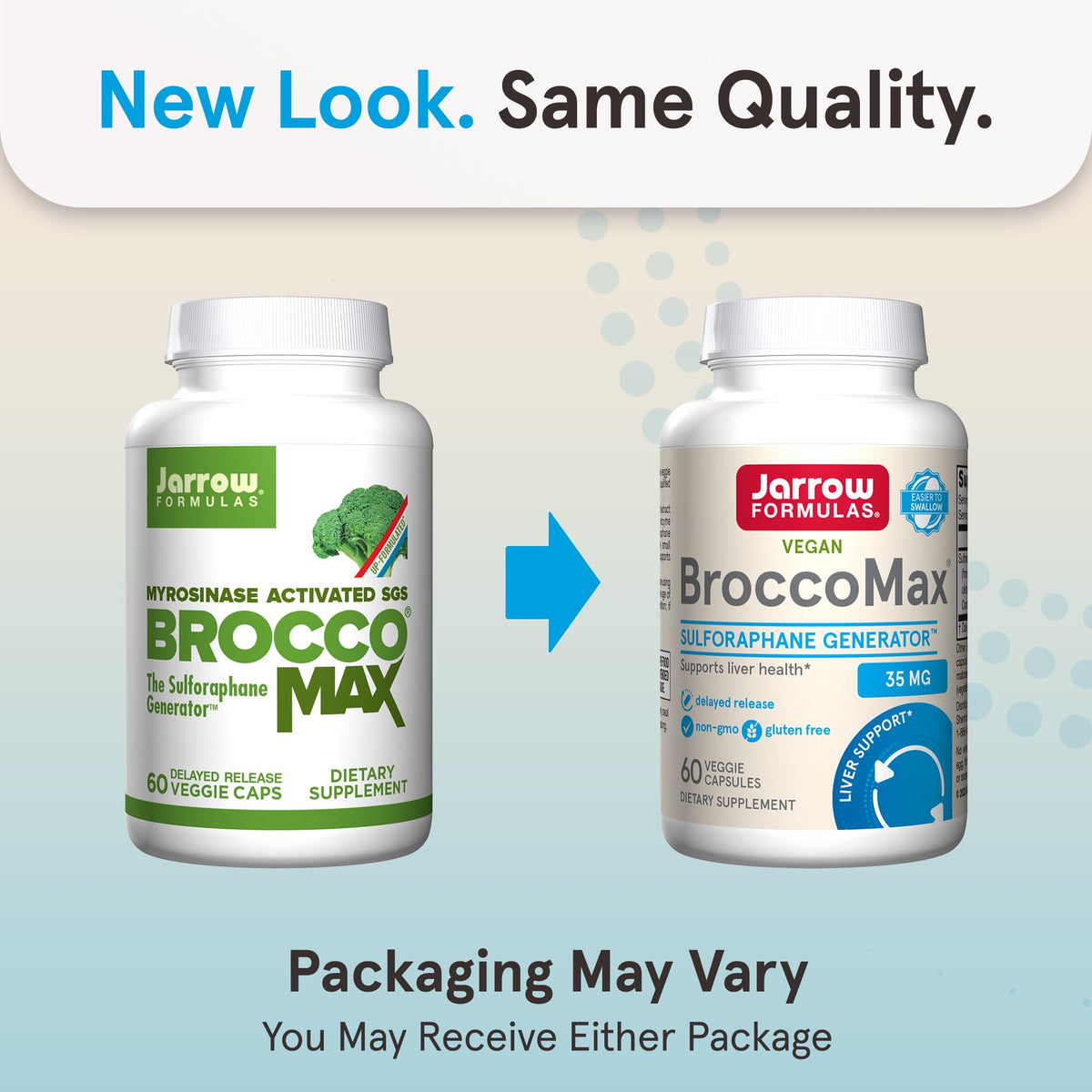 Jarrow BroccoMax 35 mg gélule végétale vue de côté