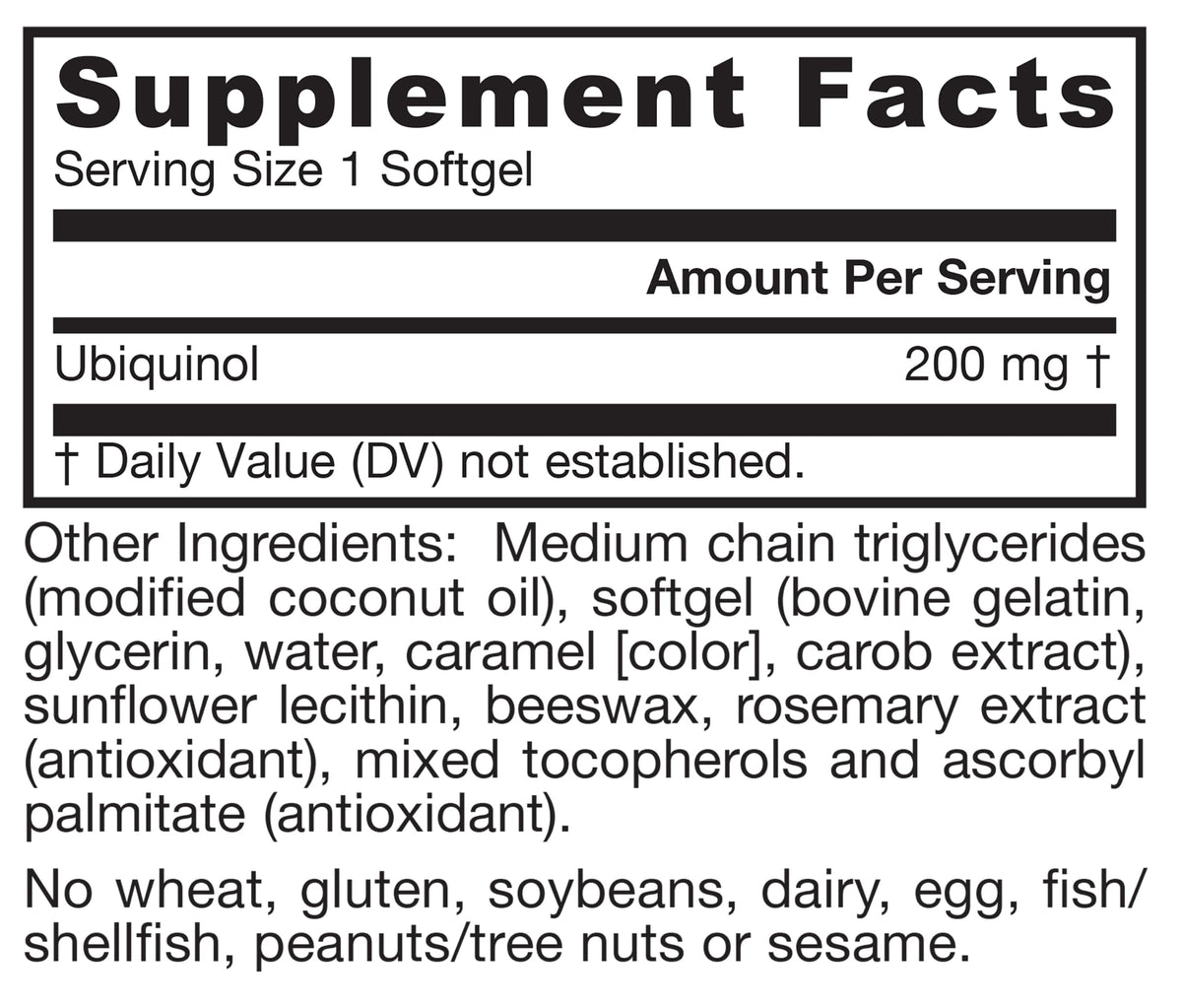 Jarrow CoQ10 Ubiquinol 200 mg gélules souples en main