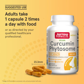Jarrow Curcumin Phytosome 500 mg affichant les ingrédients