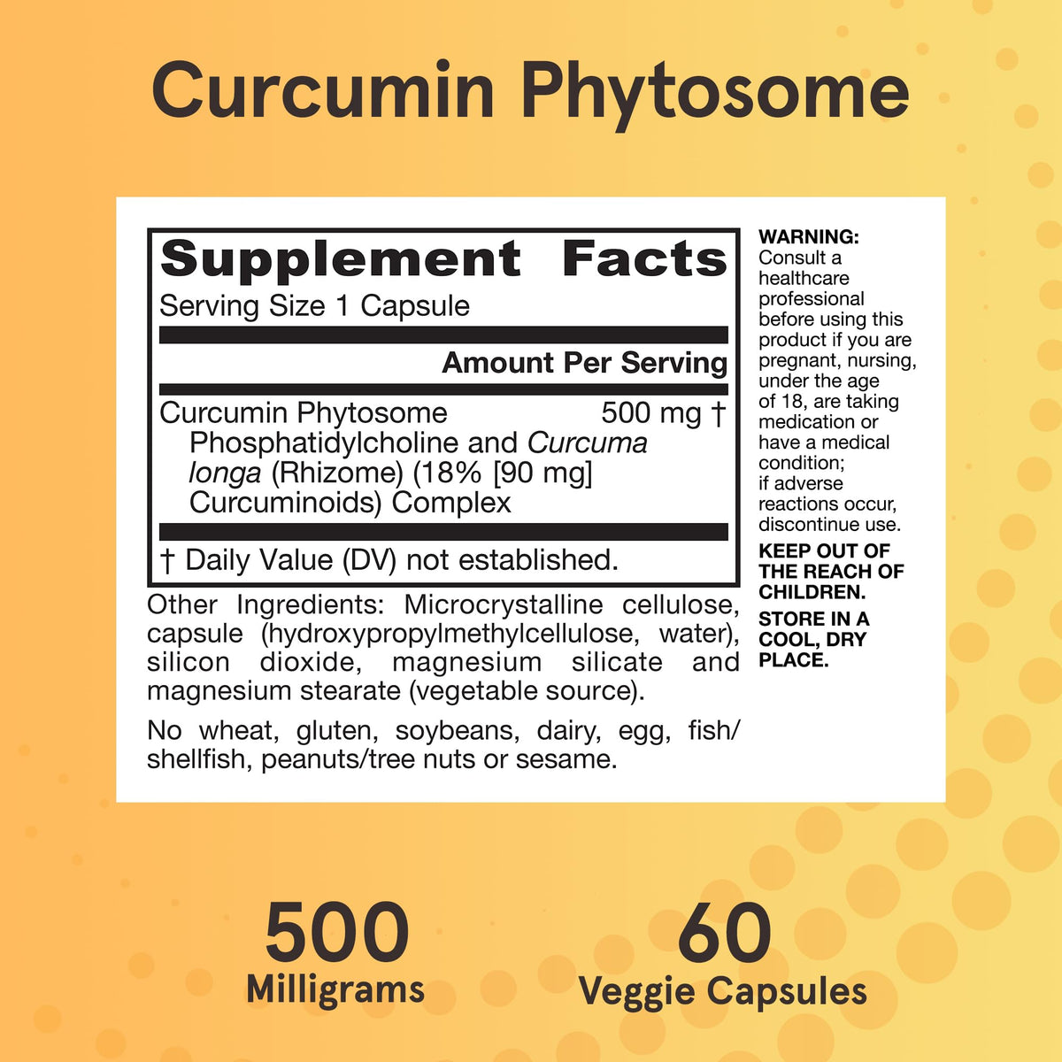 Jarrow Curcumin Phytosome 500 mg avec un fond naturel