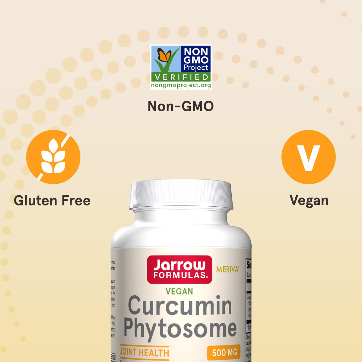Jarrow Curcumin Phytosome 500 mg capsules sur une table