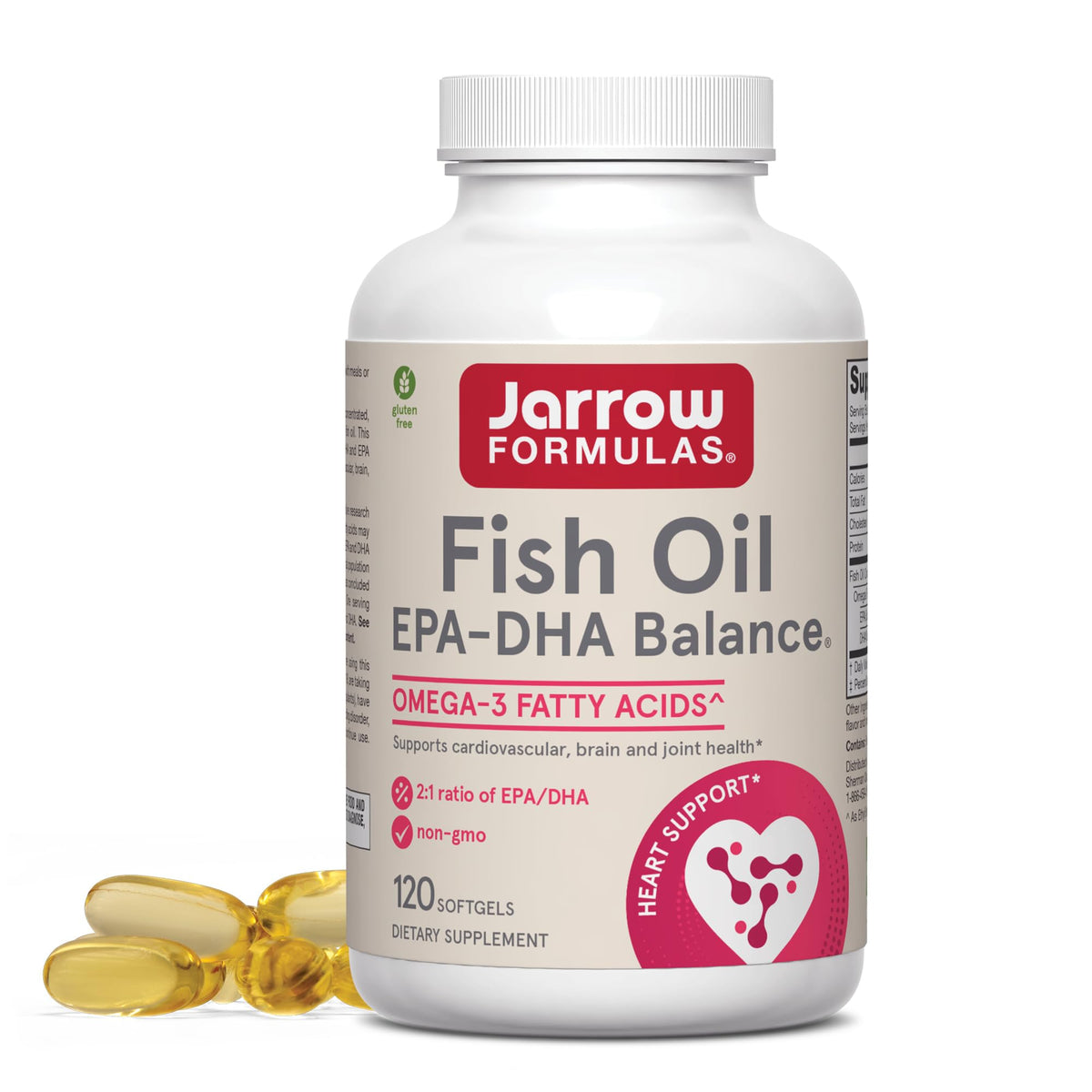 Jarrow EPA-DHA Balance 1200mg gélules de poisson en vue de face
