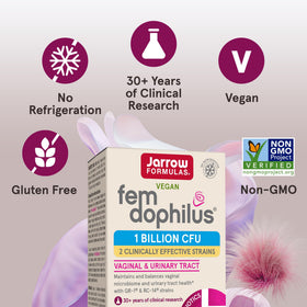 Jarrow FemDophilus Probiotiques 30 capsules avec des gélules