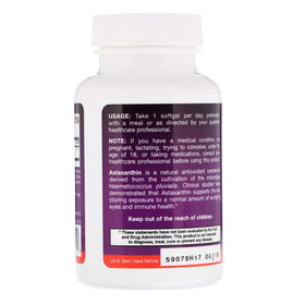 Jarrow Formulas Astaxanthin 12 mg gélules molles côté