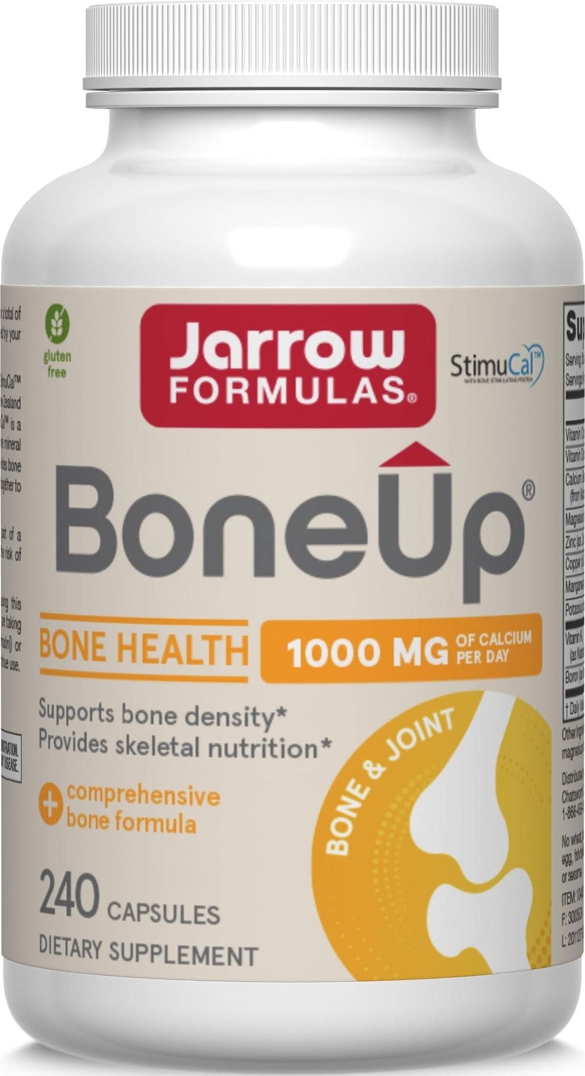 Jarrow Formulas BoneUp 240 capsules vue de face