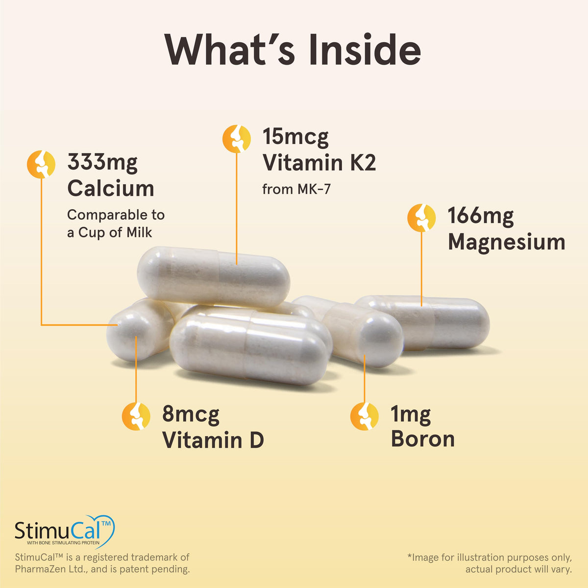 Jarrow Formulas BoneUp capsules avec étiquette détaillée
