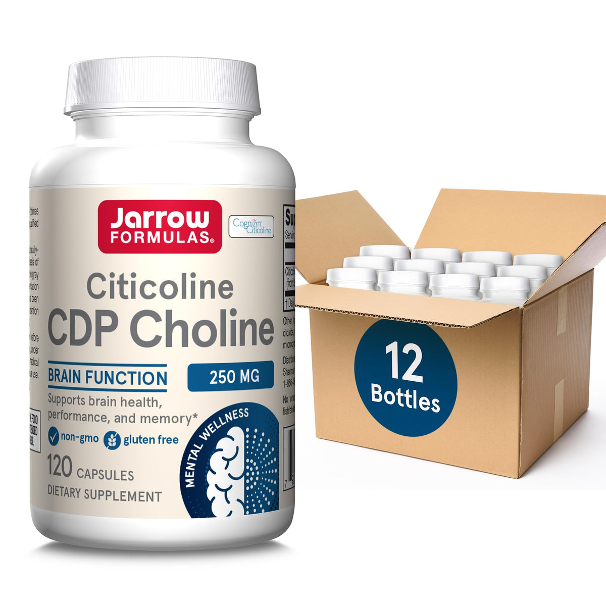 Jarrow Formulas Citicoline 250mg gélules 120 capsules vue avant